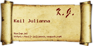 Keil Julianna névjegykártya